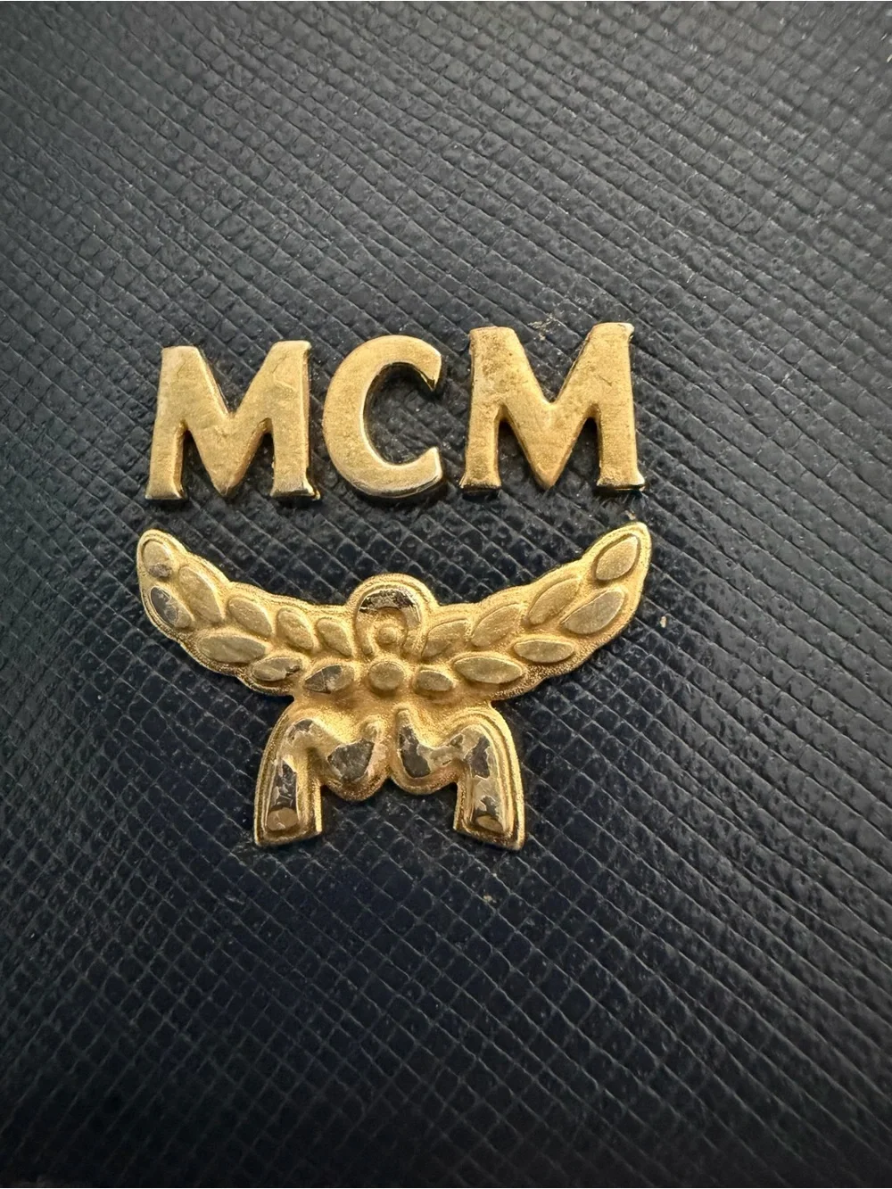 MCM Navy Blue Saffiano Leather Continental TriFold Wallet w/ COA